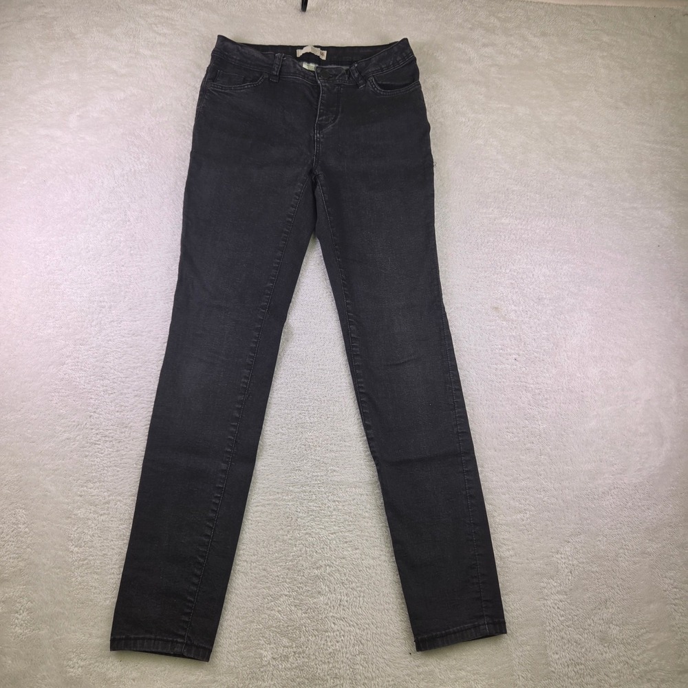 Route 66 Womens Skinny Jeans Faded Black Mid Rise Stretch Denim Size 25